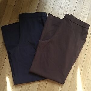 BRIGGS NEW YORK BLUE & BROWN PANTS SIZE 8